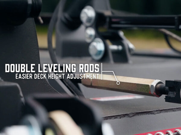 Dual Leveling Rods Make for an Easy Cut Height Adjustment